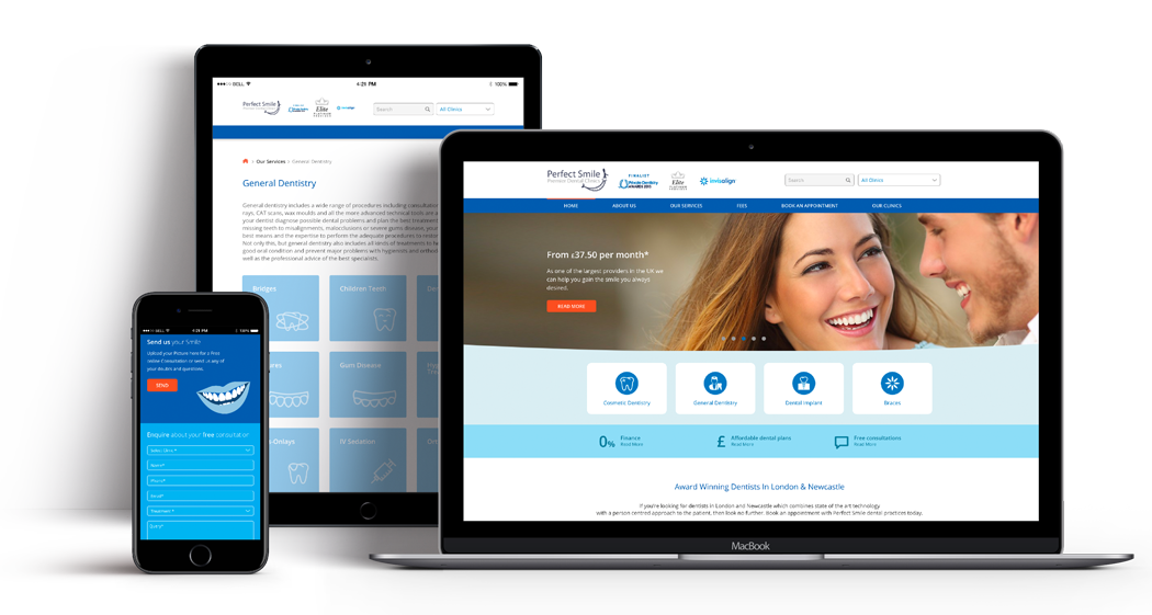 Perfect Smile Website Design Perfect Smile Website Design