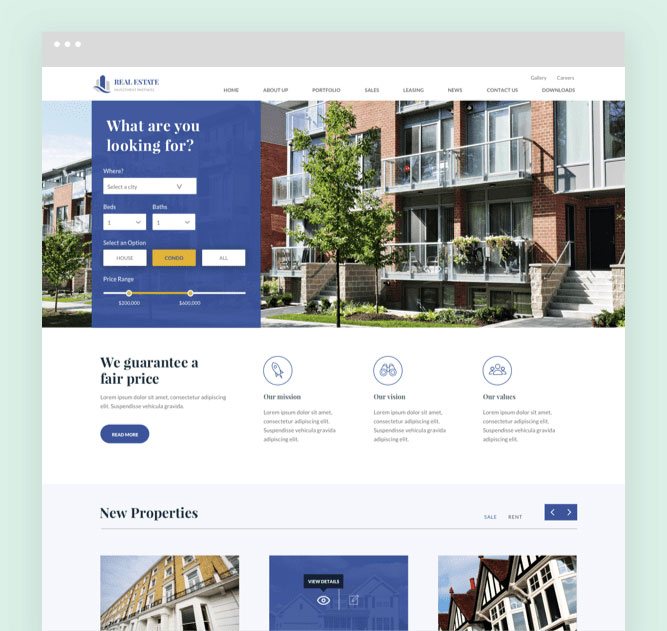 Bespoke Estate Agent Websites