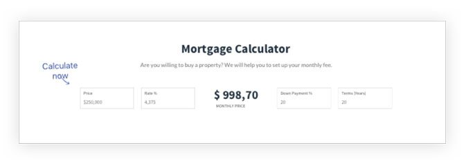 Mortgage calculator