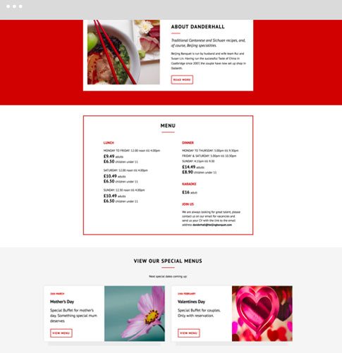 Restaurant Website Features